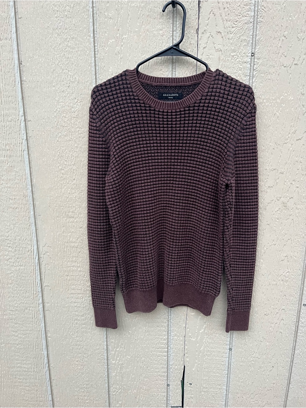 Allsaints Eydon Crew Brown Black Jumper Men’s Small